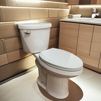 Ensemble WC monobloc en céramique moderne, traditionnel, à double chasse, à sortie verticale, pour personnes à mobilité réduite