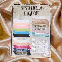 Écharpes en satin personnalisées pour la future mariée, décorations pour enterrement de vie de jeune fille, anniversaire, fête prénuptiale, mariage