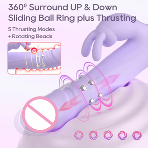 هزاز نسائي 3 في 1 للمتعة الحميمة مع قضيب اصطناعي لتحفيز المهبل ونقطة <span class=keywords><strong>G</strong></span> والبظر، ألعاب جنسية للنساء - Product Image 2