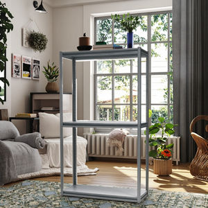 Estanterías de Almacenamiento de Hierro/Acero Ajustables de 3 Niveles, Duraderas, Multinivel, con Protección Anticorrosión, Unidad de Estanterías Apilables para Uso Industrial y Doméstico - Product Image 2