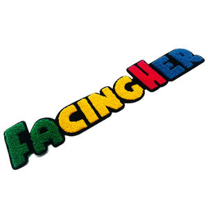 Haute qualité coloré Cheni brodé logo feutre serviette broderie fer sur lettres Chenille patchs pour sweats à capuche - Product Image 2