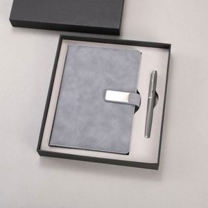 Set de Regalo Promocional al por Mayor: Cuaderno de Cuero PU Azul y Bolígrafo, Set de Regalo Personalizado con Diario A5, Termo y Botella de Agua - Product Image 5