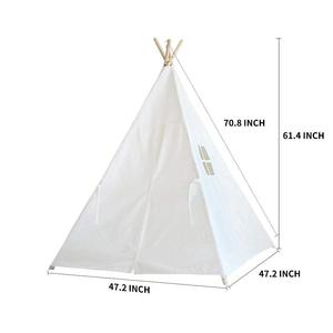 Tende portatili per bambini Tipi Play House per bambini in tela di cotone indiano <span class=keywords><strong>tenda</strong></span> da gioco per bambini piccola spiaggia Teepee Party Room arredamento - Product Image 6