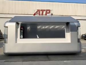 Carrito <span class=keywords><strong>de</strong></span> <span class=keywords><strong>Comida</strong></span> Móvil Versátil con Ranuras Modulares para Equipos, Personalizable para Puestos <span class=keywords><strong>de</strong></span> Hot Dogs o Kebabs - Product Image 2