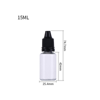 Botella Transparente de PET Reciclable a Prueba de Manipulación de 5ml, 10ml, 15ml, 30ml, 50ml con Puntas de Silicona y Anillo Antirrobo para Gotas Líquidas con Inserto Corto