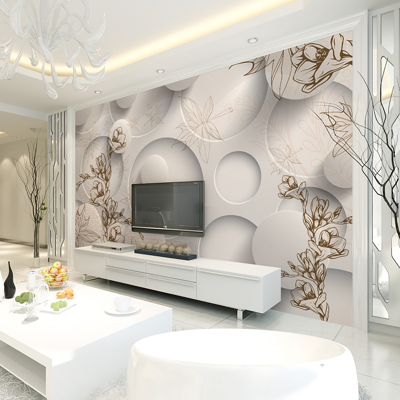 MOBYAT Papier peint 3D paysage chatoyant fleur de magnolia