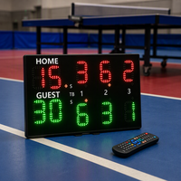 Tableau de score numérique pour le tennis de table, entraînement, tableau de score électronique, lumières numériques rouges et vertes pour les gymnases sportifs