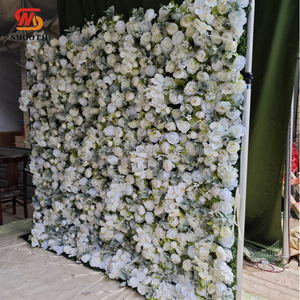 Suave Venta caliente Flor de seda artificial Roll-Up pared decorativa telón de fondo ecológico WeddingBackdrop - Product Image 6
