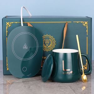 Modern Style <b>Cheap</b> Factory Price <b>Gift</b> <b>Set</b> Cup Heating Pad Temperature Control Smart Coffee Mug Cup Warmer with Custom Logo Mug - Product Image 1