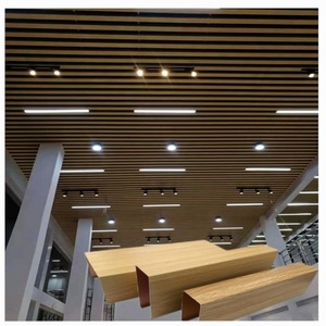 Không thấm nước hình chữ U nhôm vách ngăn Trần tùy chỉnh màu kim loại dải sơn tĩnh điện hoàn thiện lưới Trần đục lỗ - Product Image 1