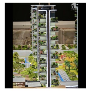 <span class=keywords><strong>Maquette</strong></span> architecturale moderne avec paysage vert et jardin en plastique - Product Image 2