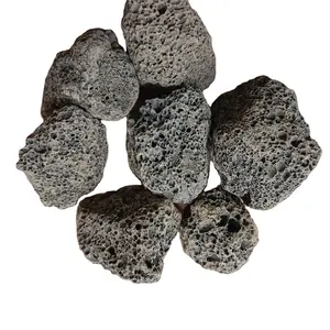Черная базальтовая пемза, вулканическая порода, цена, 16 мм, лавовый камень, дробленый лавовый камень для украшения сада