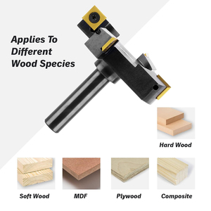 Miaorui 12.7*76*78L*4T 1/2 Zoll Schaft Gold Schlitzfräser Holz-Langlochfräser CNC Spoilboard Oberflächenfräser - Product Image 4