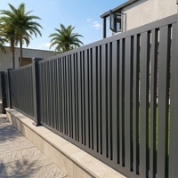Clôture de Sécurité en Alliage d'Aluminium de 1,5 m de Haut, Vente en Gros Usine, Taille Personnalisée, Revêtement Poudré, Anti-Escalade, Antirouille, Étanche pour Maisons