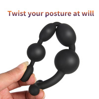 Bubble-Bead Ultra-Langer Analplug, Analkugeln zur Masturbation, Unisex Silikon-Analmassagegerät mit 5 Kugeln, Dongguan Großhandel