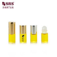 Huile essentielle en verre clair empaquetant des bouteilles de rouleau de 2ml avec le chapeau en aluminium brillant