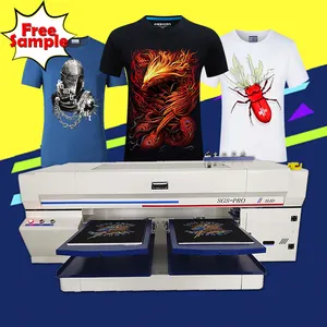 Impresora de inyección de tinta Digital automática, doble estación, DTG, directa a la ropa, máquina de impresión de camisetas de fábrica, China