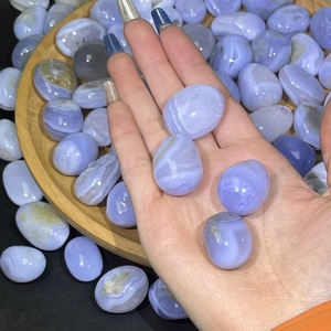 Gran oferta, ágata de encaje azul curativo Natural, <span class=keywords><strong>Calcedonia</strong></span> azul Natural, piedras caídas, grava de cristal pulido para Decoración - Product Image 5