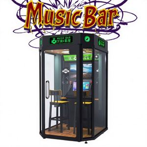 Cabine de karaoké d'arcade en métal pour intérieur, à monnayeur, avec fonctions d'enregistrement vidéo musical mini KTV et de simulation - Product Image 3