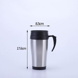 แก้วกาแฟแบบพกพา สแตนเลสเก็บความร้อน พร้อมหูจับ  รีไซเคิลได้ พิมพ์โลโก้ได้ตามต้องการ  ใช้ซ้ำได้  เก็บอุณหภูมิได้นาน 6-12 ชั่วโมง - Product Image 3