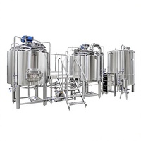TONSEN 20000L à 25000L Équipement de brassage de bière artisanale à trois/quatre/cinq cuves avec moteur Garantie de 3 ans