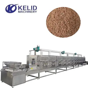 Máquina de esterilización por microondas de especias para condimentos de sabor de túnel para alimentos en polvo picante