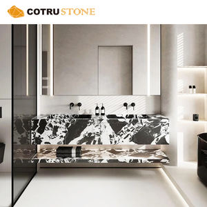 แผ่นหินอ่อนโบราณขนาดใหญ่ลายนัวร์ขัดเงาธรรมชาติสีดำ Calacatta <span class=keywords><strong>Viola</strong></span> สำหรับตกแต่งผนังห้องน้ำ - Product Image 5