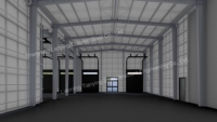 Edificio Industrial de Acero Prediseñado con Puente Riel para Grúa de 3T, 10T, 32T, 50T, 100T, 250T