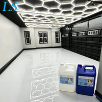Kit de résine époxy métallique haute brillance pour revêtement de sol en béton mica, système de résine AB, prix de gros usine