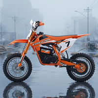 Motor Mini Dirt Bike Off-Road 36V 500W untuk Anak, Motorcross dengan Motor Tengah, Single Speed, Rem Cakram, Baja Karbon untuk Usia 6-12 Tahun