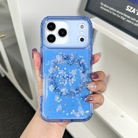 3 en 1 brillant époxy paillettes avec décoration de perles étuis incassables pour téléphone portable pour Honor X9D 5G