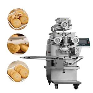 Máquina automática multifuncional para hacer galletas, máquina de incrustación de tres tolvas, dos colores, para hacer alimentos