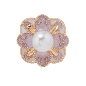 Broche Unissex Elegante de Colarinho com Imitação de Flor Vintage Antiga, Esmalte e Liga Metálica, Anti-reflexo, para Camisa e Xale com Pérolas - Product Image 5