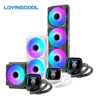 Refroidisseur de processeur liquide ARGB haute performance LOVINGCOOL, fabricant d'origine, 120/240/360 mm, écran LCD, ventilateur PWM silencieux, refroidissement par eau AIO