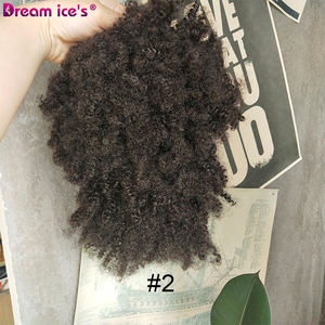Dream.Ice's Hair 8 pouces Cheveux Synthétiques Chignon Chignon Postiche Cordon Afro Puff Kinky Curly <span class=keywords><strong>Ponytail</strong></span> <span class=keywords><strong>avec</strong></span> <span class=keywords><strong>frange</strong></span> - Product Image 5