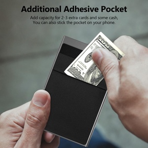 Men's Minimalist Business RFID Blocking Slim Wallet Pop-up Metal Card Case for Money and Notes Credit Card Holder - Product Image 4