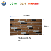 KAIWO PU brique texture pierre petite dalle panneau mural intérieur 25mm d'épaisseur écologique léger durable résistant à la chaleur ignifuge
