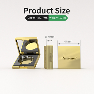 Tùy Chỉnh Vàng Blush Palette Rỗng Nhỏ Gọn Bột Trường Hợp Nhựa <span class=keywords><strong>Eyeshadow</strong></span> Palette Bao Bì - Product Image 2