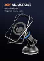Support de téléphone magnétique rotatif à 360 degrés de qualité supérieure pour tableau de bord de voiture avec ventouse puissante