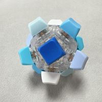 Factory Price Plastic LED Light Mechanical Keyboard Keychain Fidget Clicker Keycap Button Press Keyring Stress Relief Toys