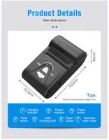 Sistem Android IOS Seluler 80Mm, Printer Portabel Bluetooth Wifi Bercetak Banyak Bahasa Genggam Sistem Android IOS Seluler