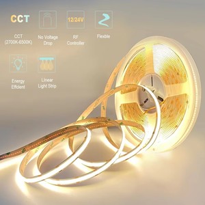 شريط إضاءة LED عالي القدرة 2835 WWCW، 120 مصباح لكل متر، IP20، CRI95، 90-192 واط، 28-8 واط لكل متر، درجة حرارة لون قابلة للتعديل، تيار مستمر 12-24 فولت - Product Image 2