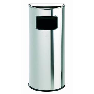 Papelera Semicircolare Inox 2050 G Con Coperchio Per Uso Interno Esterno - Product Image 1