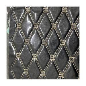 Dernier design de broderie en cuir synthétique PU PVC avec mousse pour sièges de voiture et meubles - Product Image 1