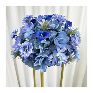 Bola de Flores Artificiales Azules con Lirios Calla y Hortensias, Hechas a Mano, de Alta Simulación, para Bodas, Estilo Clásico - Product Image 2
