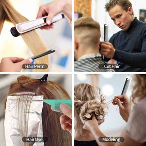 Peine de cola de rata de carbono antiestático para salón de marca privada, resistente al calor, para separar el cabello, con logo, portátil y ligero - Product Image 3