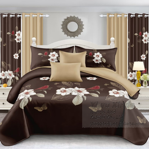 Ensemble <span class=keywords><strong>de</strong></span> literie <span class=keywords><strong>de</strong></span> haute qualité <span class=keywords><strong>de</strong></span> 13 pièces avec un nouveau design <span class=keywords><strong>de</strong></span> draps doux <span class=keywords><strong>et</strong></span> respirants, ainsi que des rideaux <span class=keywords><strong>et</strong></span> des couvre-lits - Product Image 5