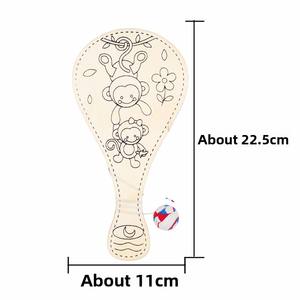 Raquette de <span class=keywords><strong>peinture</strong></span> en bois créative pour enfants, cadeau de Noël à la main, design graffiti, cadeau - Product Image 2