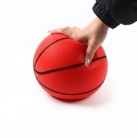 Bola Basket Senyap Mainan Olahraga Anak Ukuran 7 29.5 Inci Busa PU Lembut untuk Latihan Dalam Ruangan Logo Kustom Grosir Pabrik