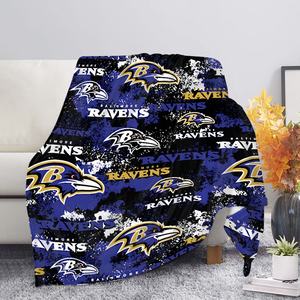 Fútbol Baltimore Ravens Throw Mantas Regalos, Football Lover Mantas para regalo, Team Fans Style Travel Blanket Gifts - Product Image 2